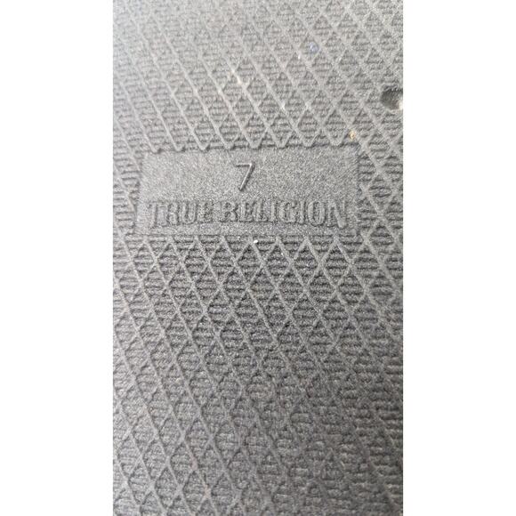True Religion sparkled blingy slip on slides womens size 7 preowned - Picture 3 of 7
